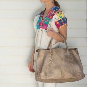 Bed Stu Satchel Purse Taupe Driftwood